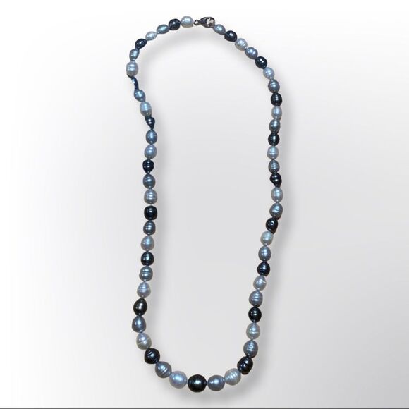 Beautiful Multicolored Fresh Water Pearl 20” Necklace with 925 Clasp - Picture 3 of 5